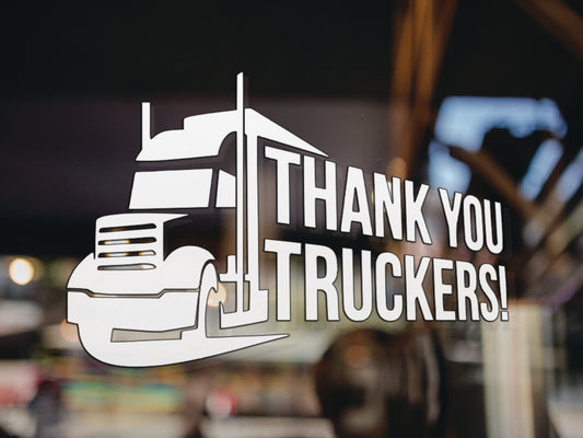 Thank You Truckers Decal - Many Colors & Sizes