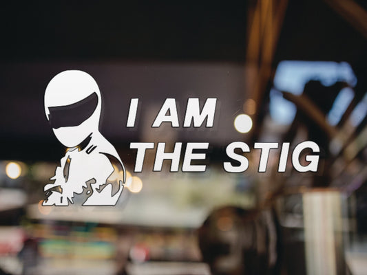 I am The Stig Decal - Many Colors & Sizes