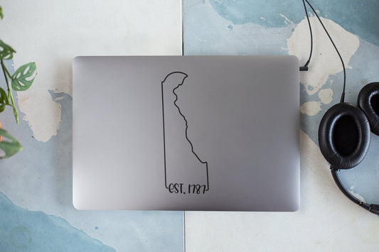 Delaware EST. 1787 Decal - Many Colors & Sizes