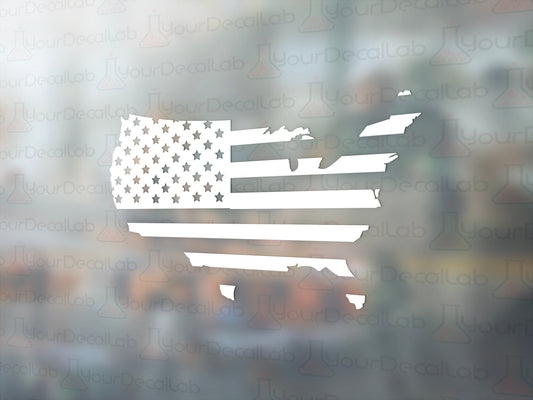 American Flag Decal - Many Colors & Sizes