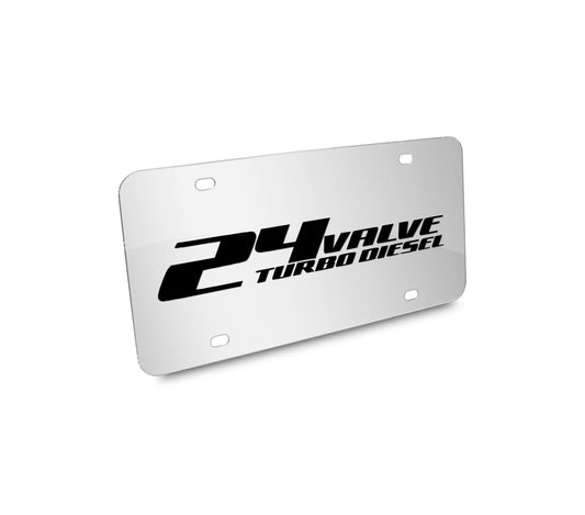 24 Valve Turbo Diesel License Plate - Many Colors