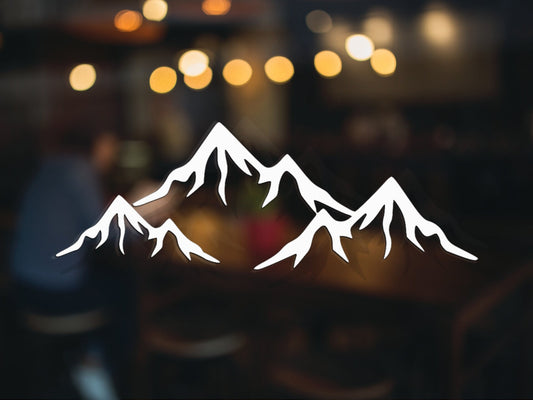Mountain Range Decal - Many Colors & Sizes