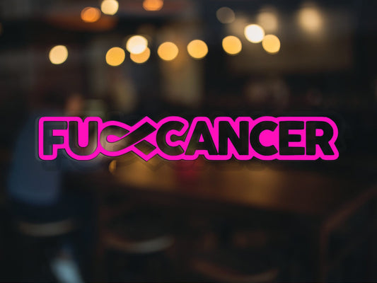 FU Cancer Ribbon Decal - Many Colors & Sizes