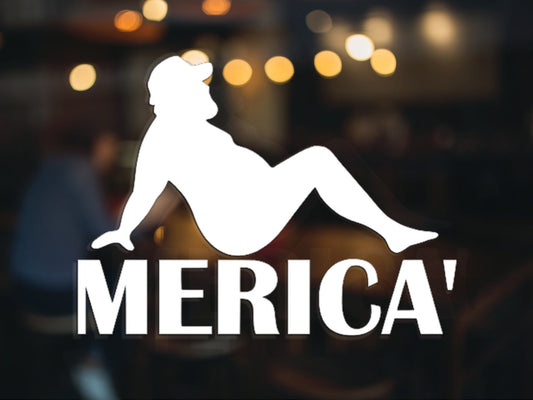 America Dad Bod Mud Flap Decal - Many Colors & Sizes