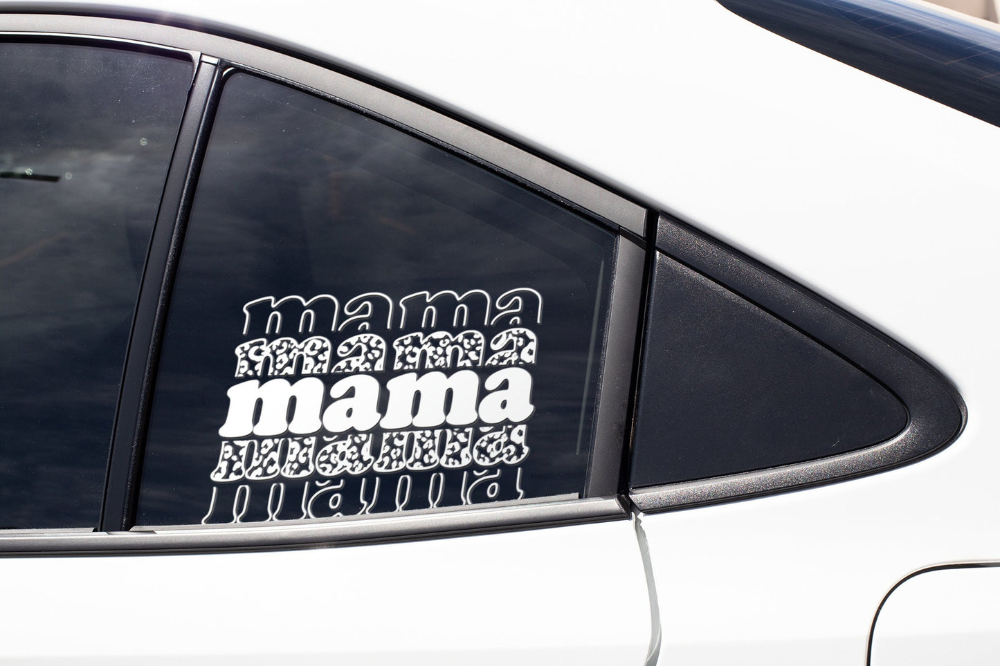 Mama Leopard Decal - Many Colors & Sizes