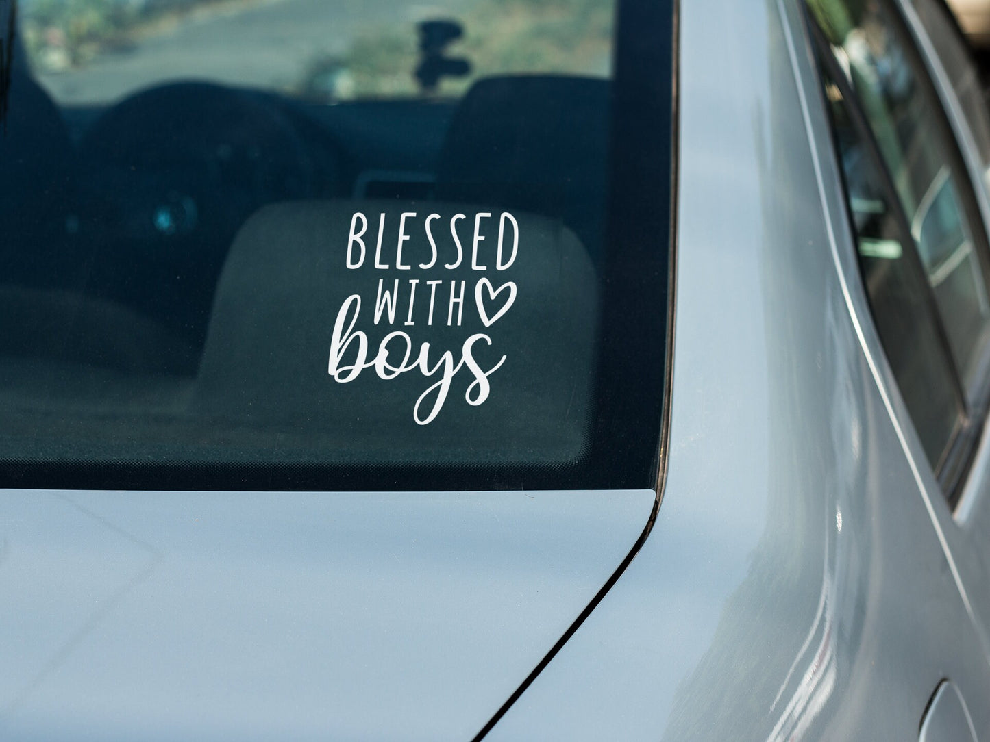 Blessed with Boys Decal - Many Colors & Sizes
