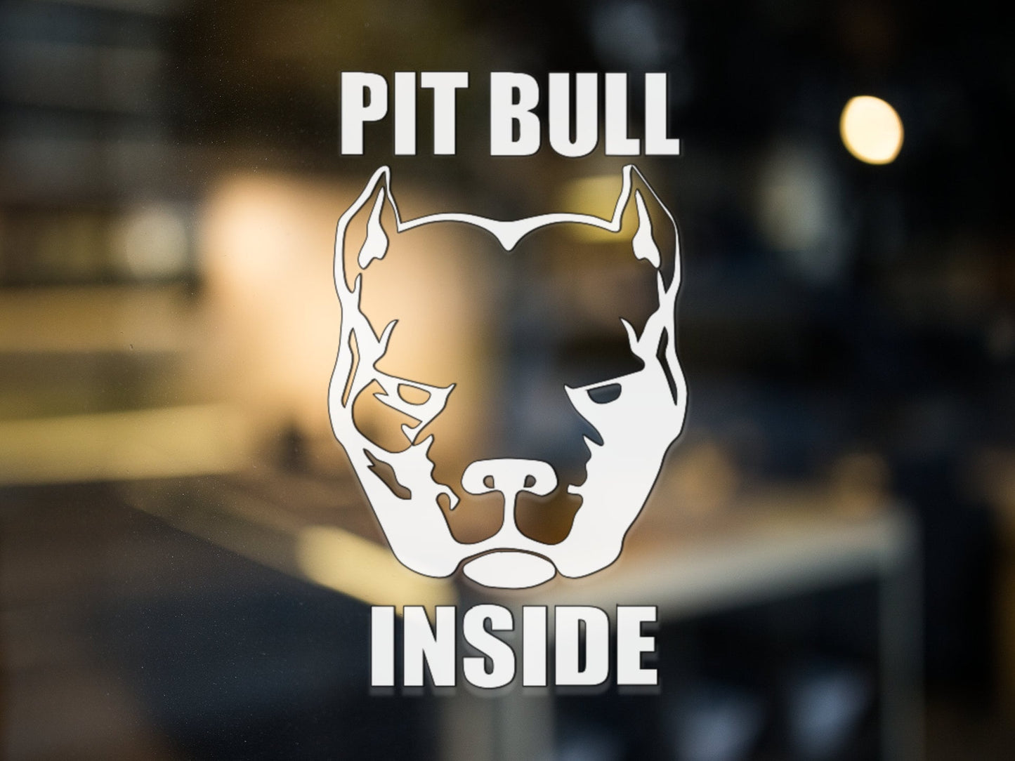 Pitbull Inside Decal - Many Colors & Sizes