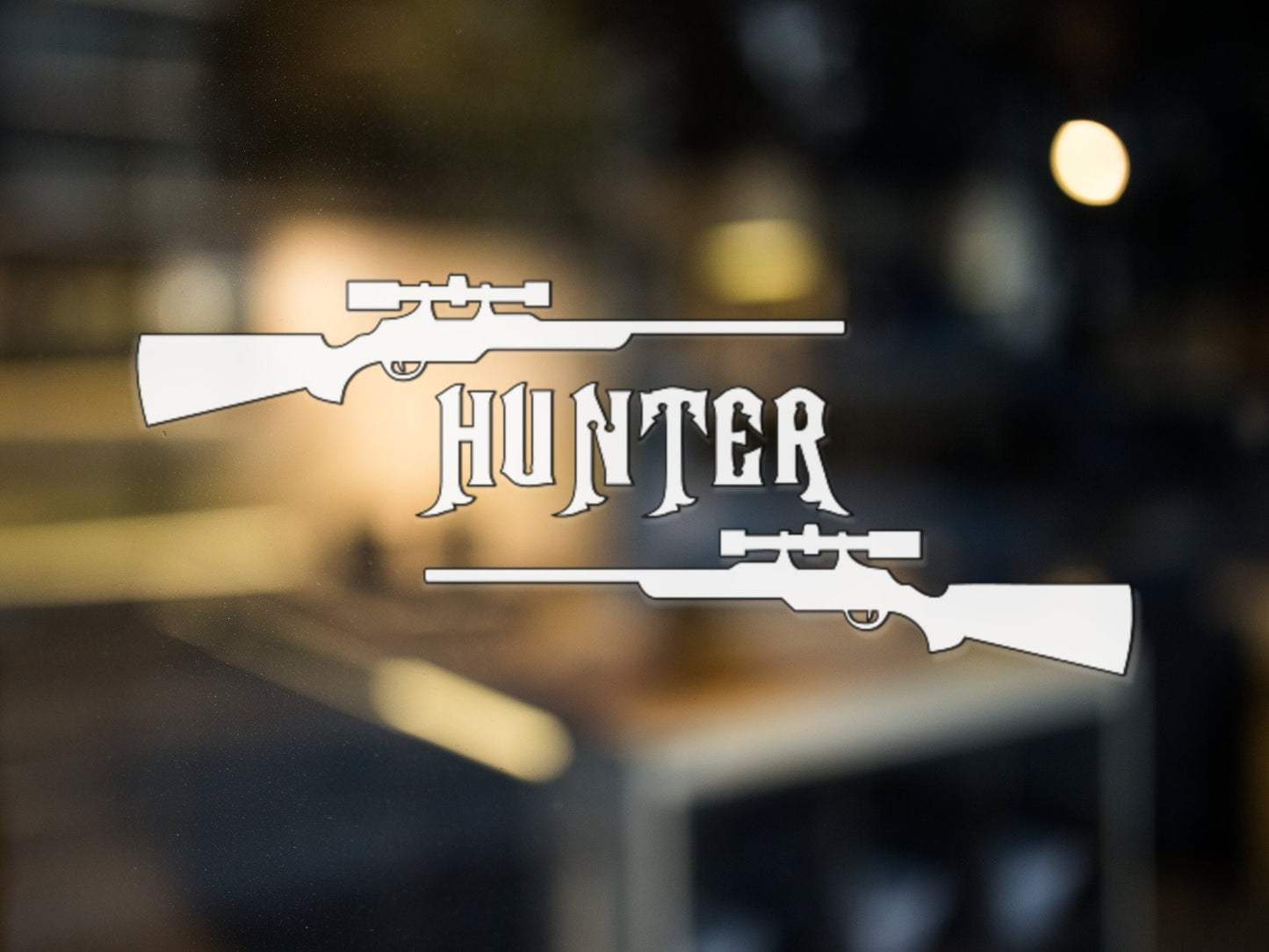Hunter Rifle Decal - Many Colors & Sizes