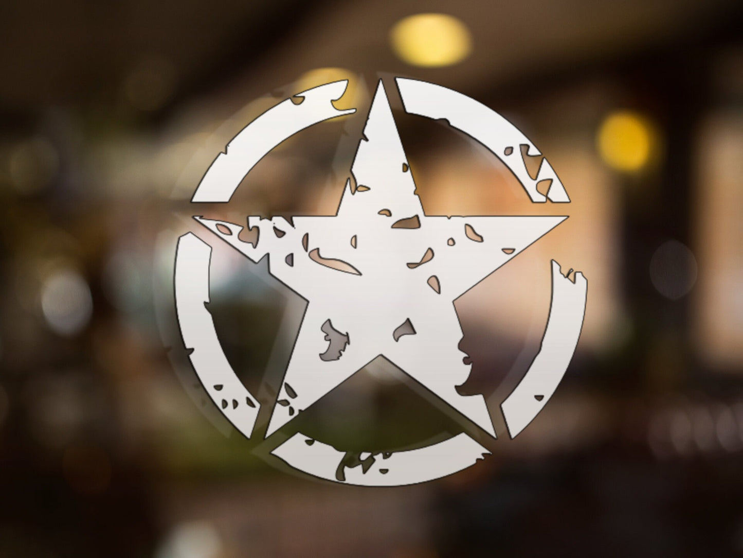Army Distressed Star Decal - Many Colors & Sizes