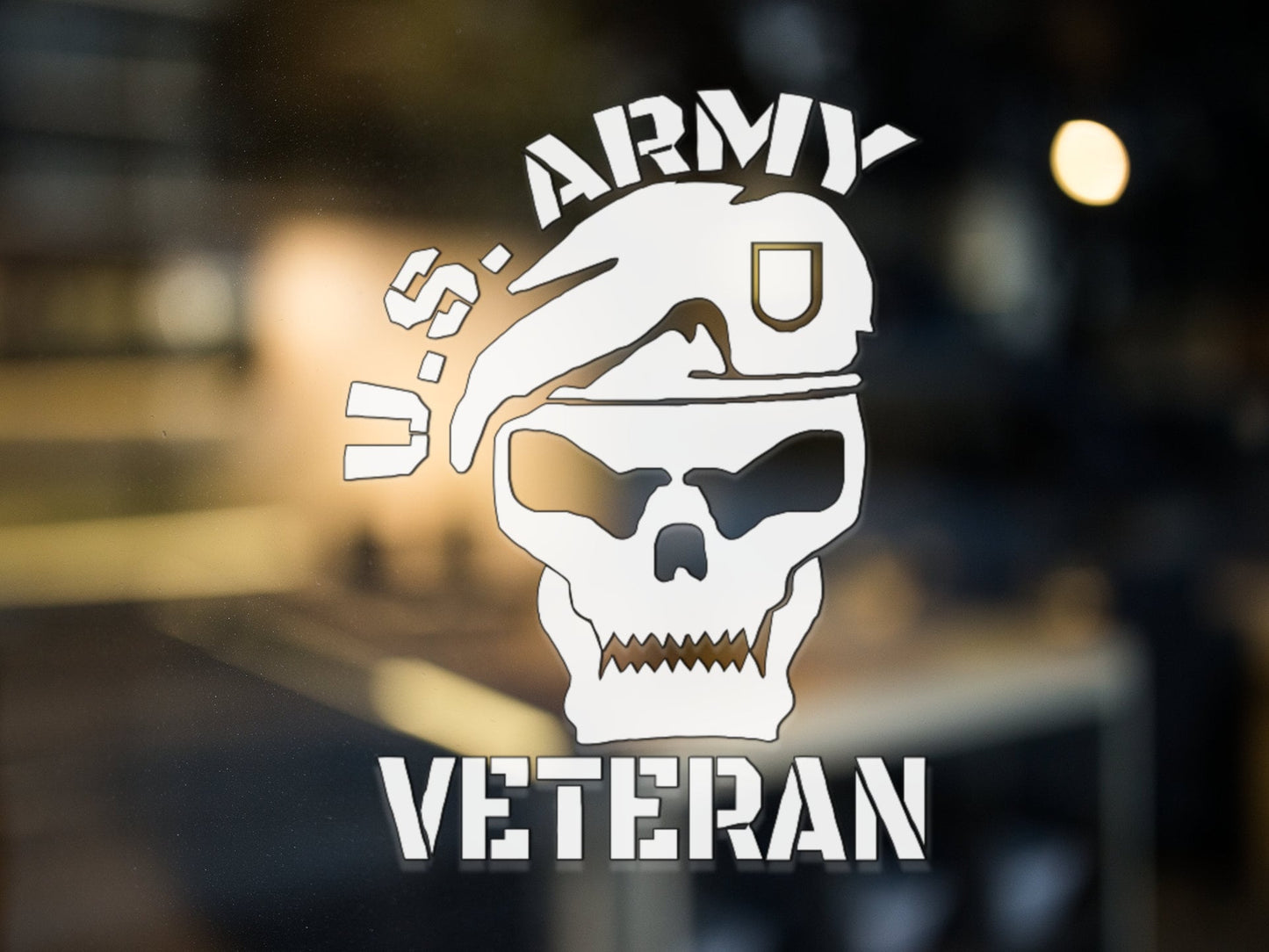 U.S. Army Veteran Skull Decal - Many Colors & Sizes