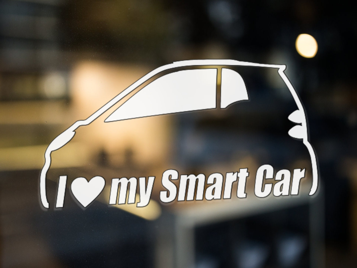 I Love My Smart Car Decal - Many Colors & Sizes