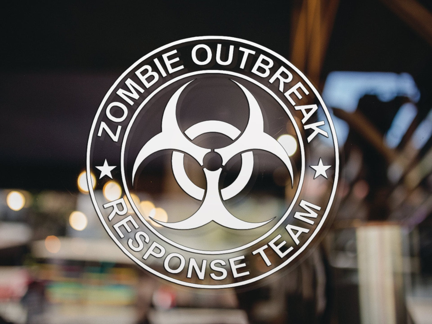 Zombie Outbreak Decal - Many Colors & Sizes