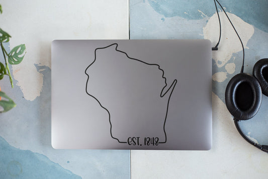 Wisconsin EST. 1848 Decal - Many Colors & Sizes