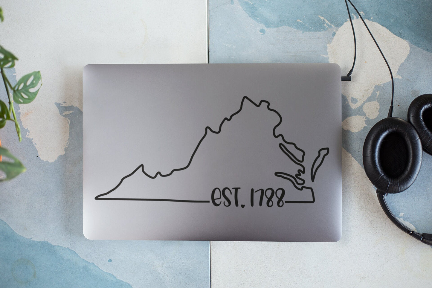 Virginia EST. 1788 Decal - Many Colors & Sizes