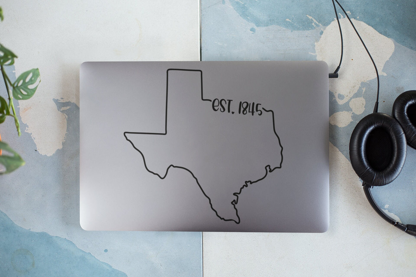Texas EST. 1845 Decal - Many Colors & Sizes