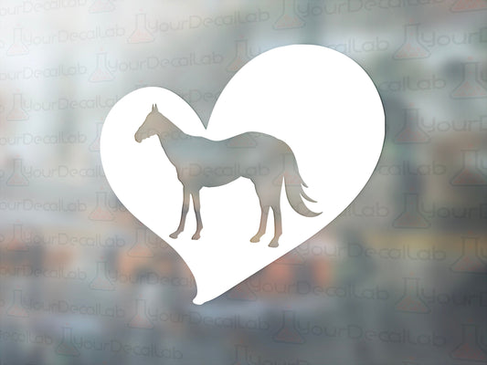 Horse Heart Decal - Many Colors & Sizes
