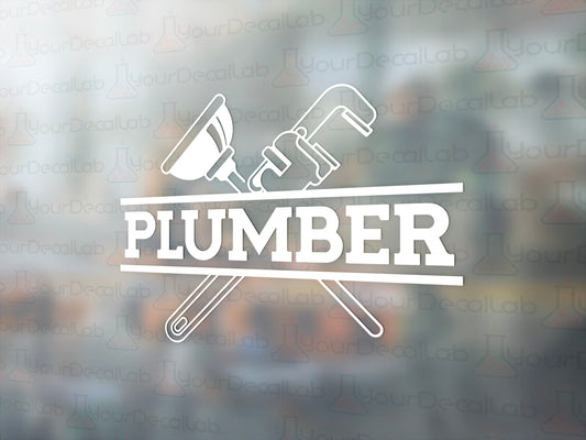Plumber Decal - Many Colors & Sizes