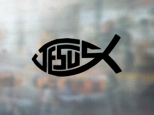 Jesus Fish Decal - Many Colors & Sizes