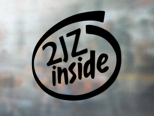 2JZ Inside Decal - Many Colors & Sizes