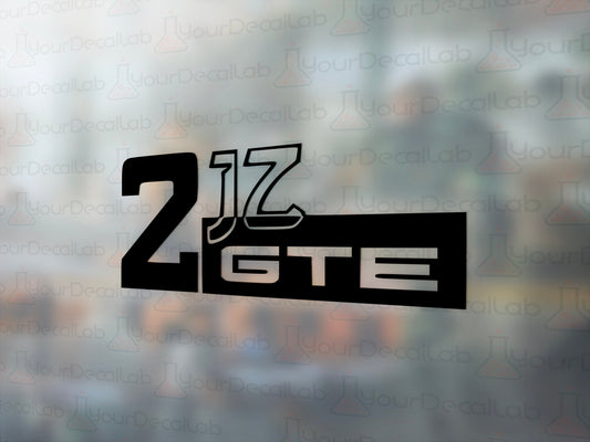 2JZ GTE Decal - Many Colors & Sizes