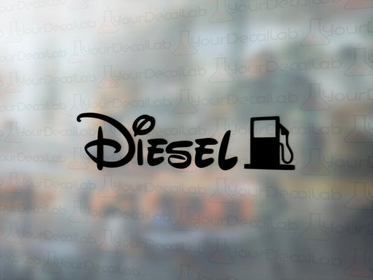 Diesel Fuel Decal - Many Colors & Sizes