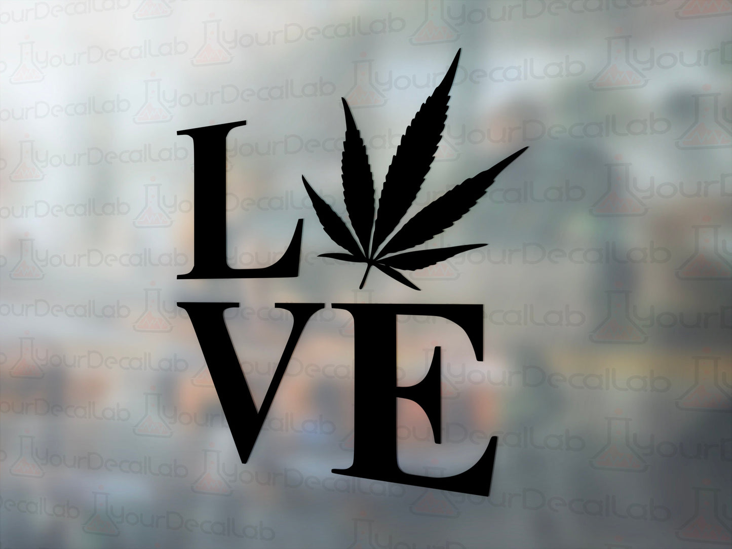 Love Weed Decal - Many Colors & Sizes