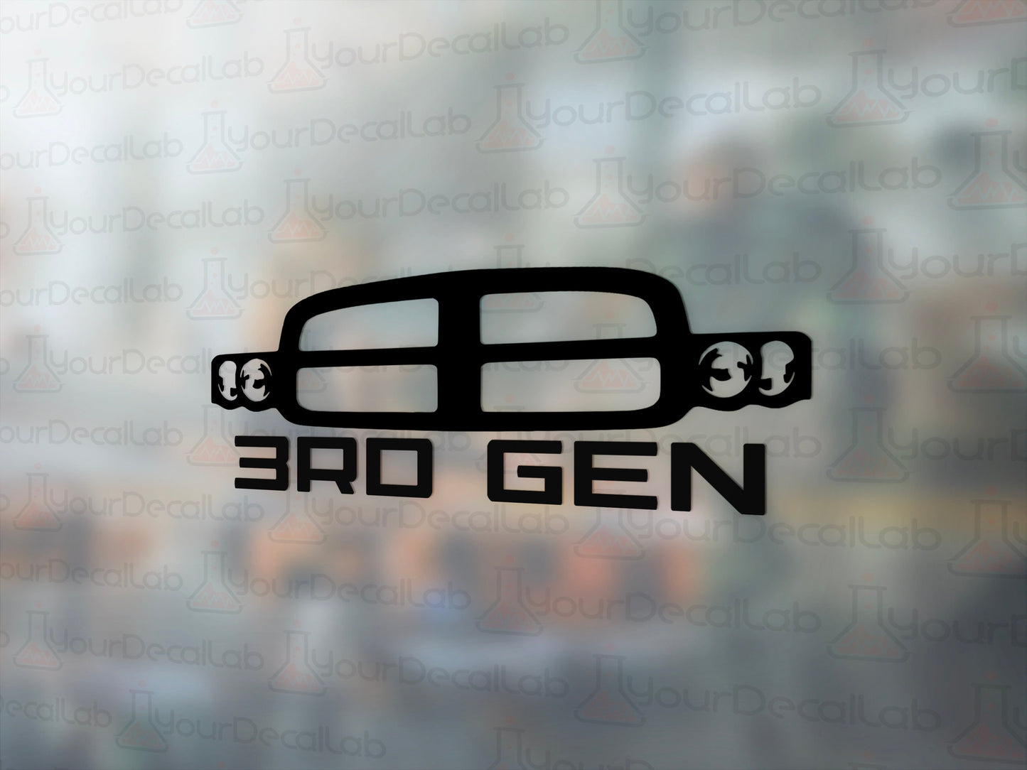 3rd Gen Grille Decal - Many Colors & Sizes