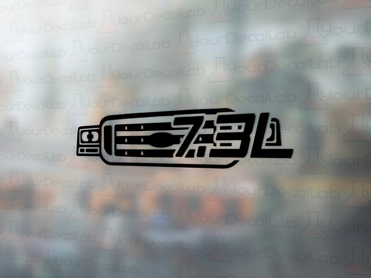 7.3L Grille Decal - Many Colors & Sizes