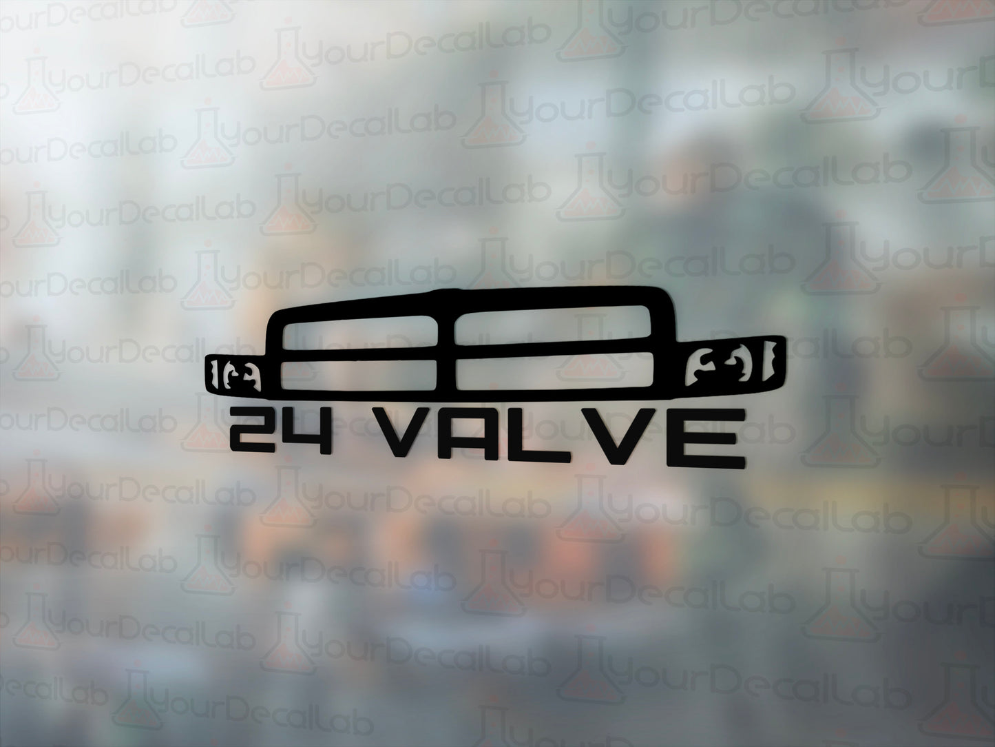 24 Valve 2nd Gen Grille Decal - Many Colors & Sizes