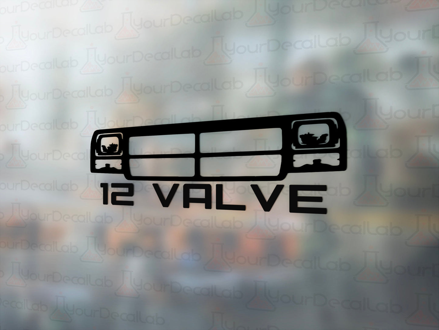 12 Valve 1st Gen Grille Decal - Many Colors & Sizes