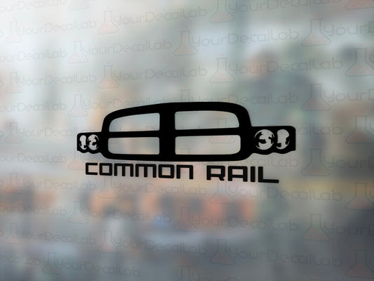 Common Rail 3rd Gen Grille Decal - Many Colors & Sizes