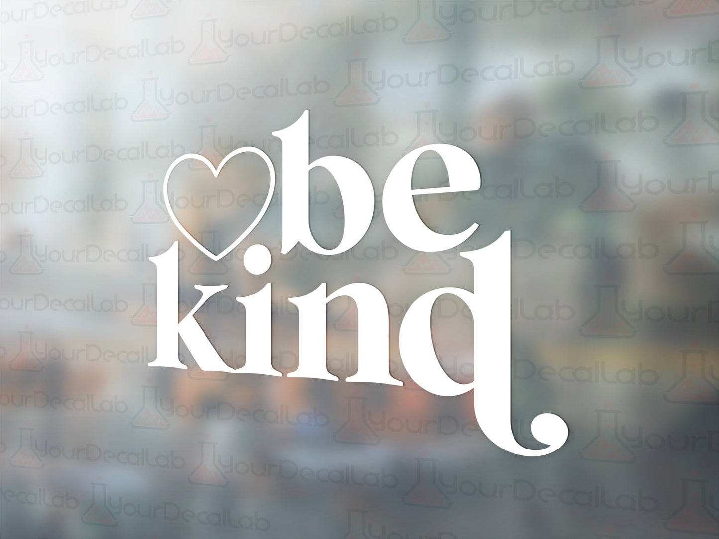 Be Kind Heart Decal - Many Colors & Sizes