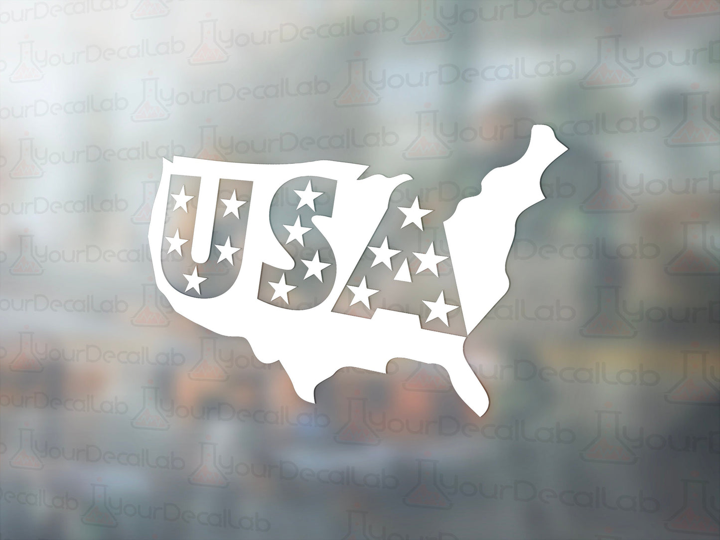 U.S.A. Decal - Many Colors & Sizes