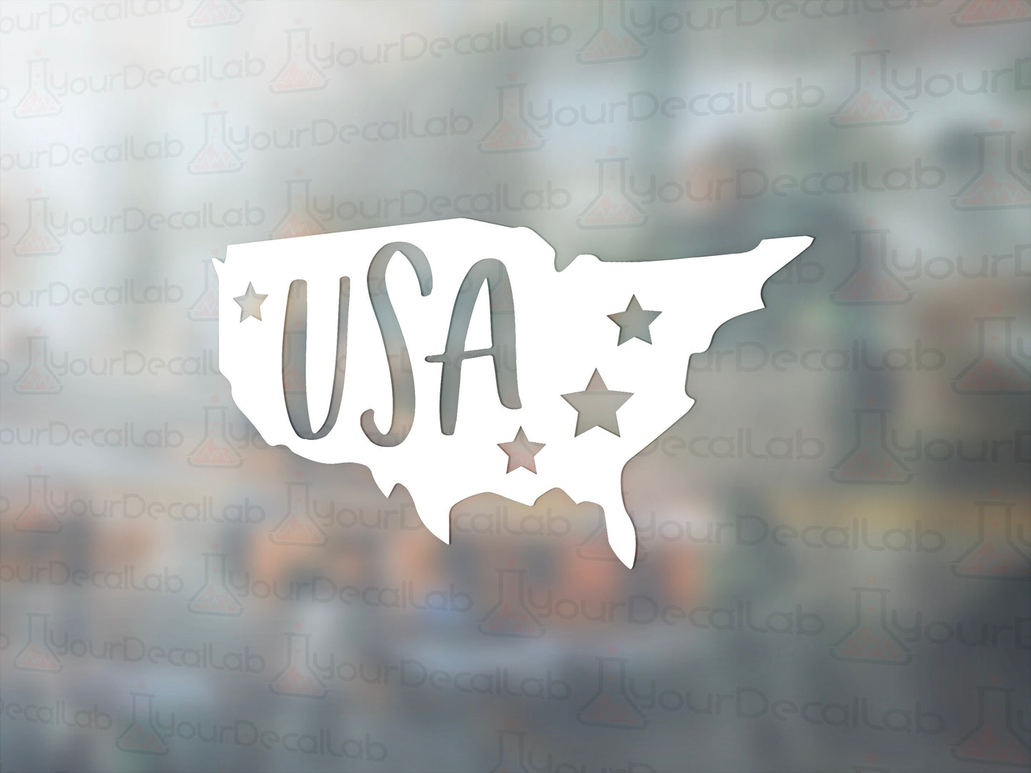 U.S.A. Decal - Many Colors & Sizes