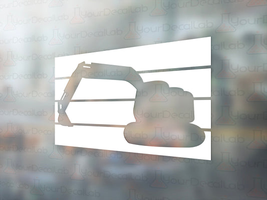 Excavator Decal - Many Colors & Sizes