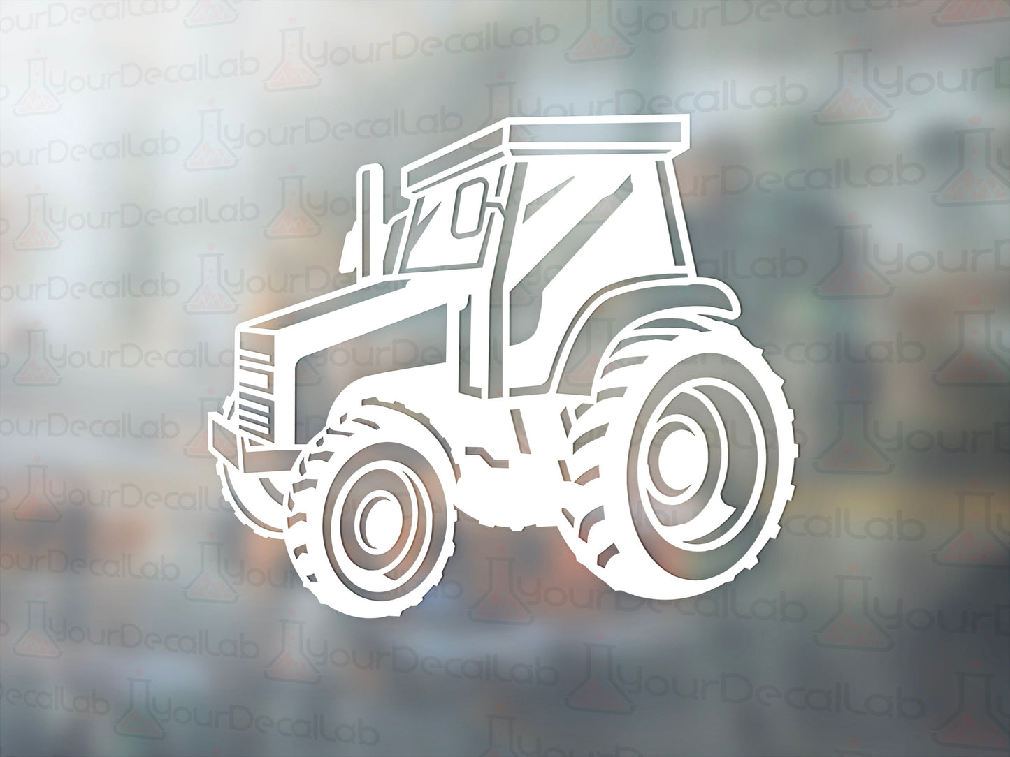 Cab Tractor Decal - Many Colors & Sizes