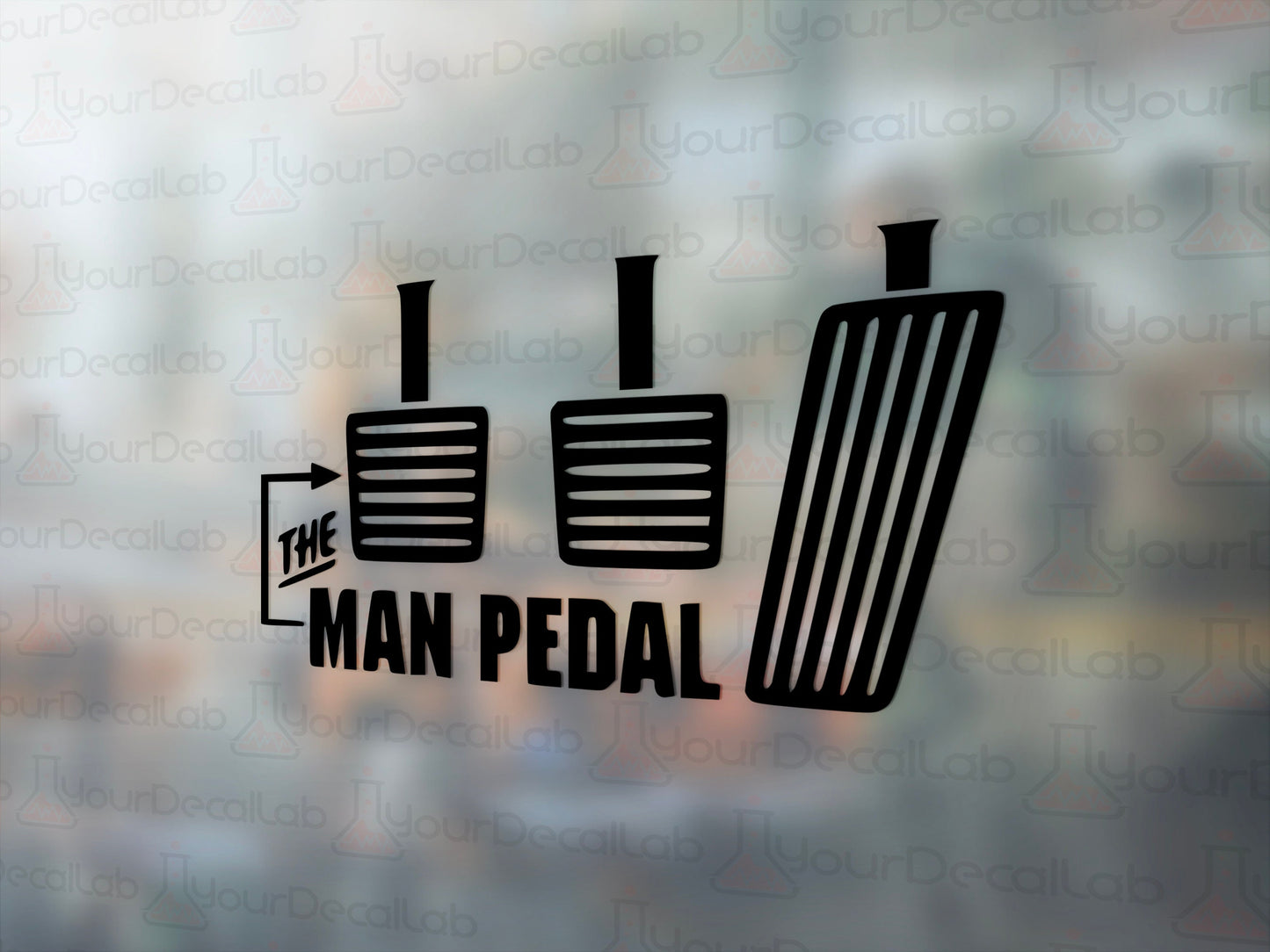 The Man Pedal Decal - Many Colors & Sizes