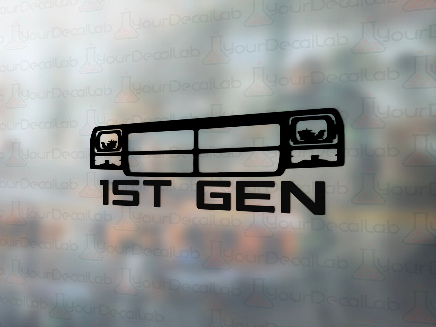 1st Gen Grille Decal - Many Colors & Sizes