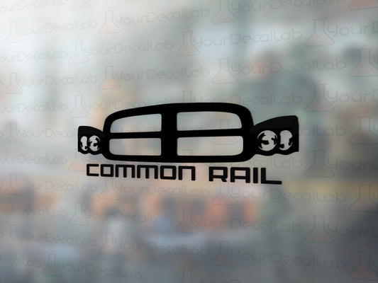 Common Rail 3.5rd Gen Grille Decal - Many Colors & Sizes