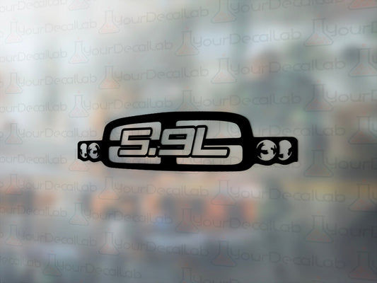5.9L 3rd Gen Grille Decal - Many Colors & Sizes