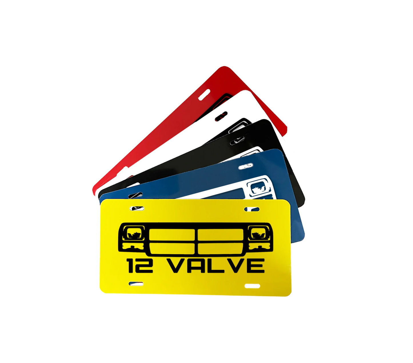 12 Valve 1st Gen Grille License Plate - Many Colors