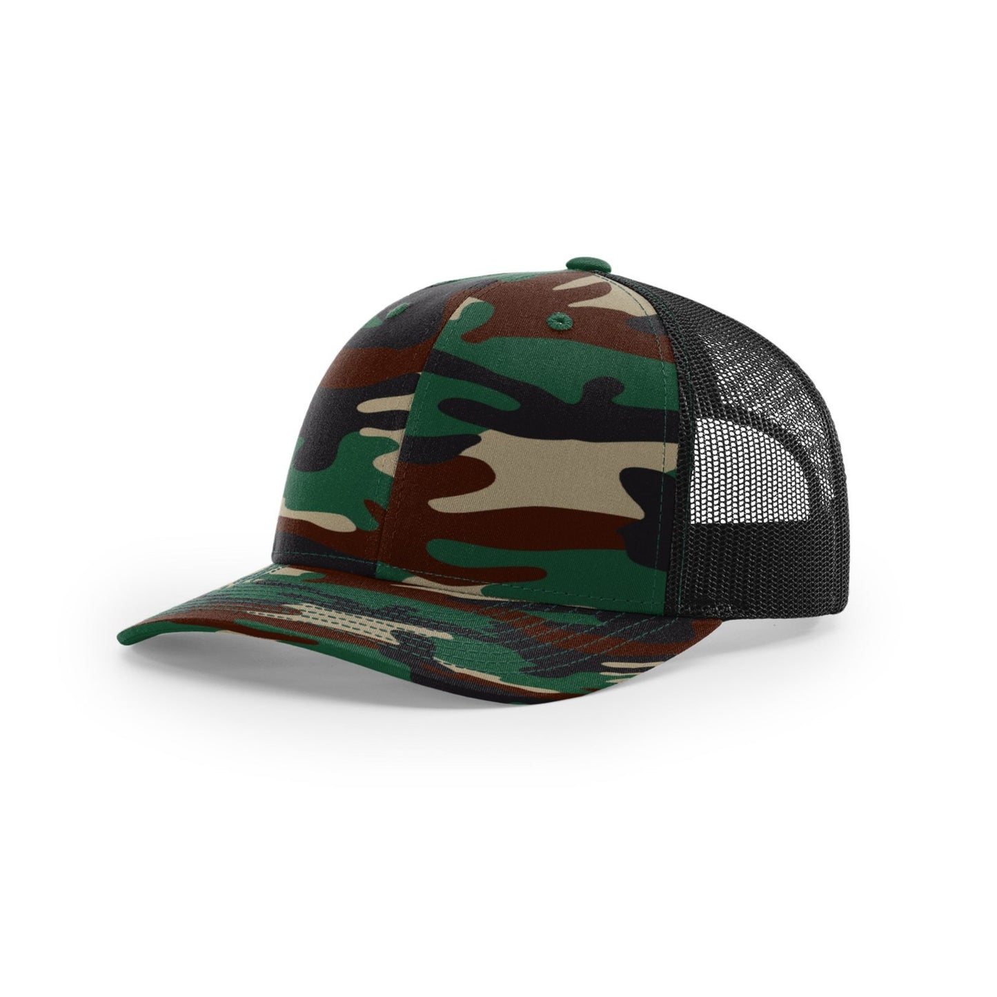 Blank Army Camo/Black Richardson 112P Hat
