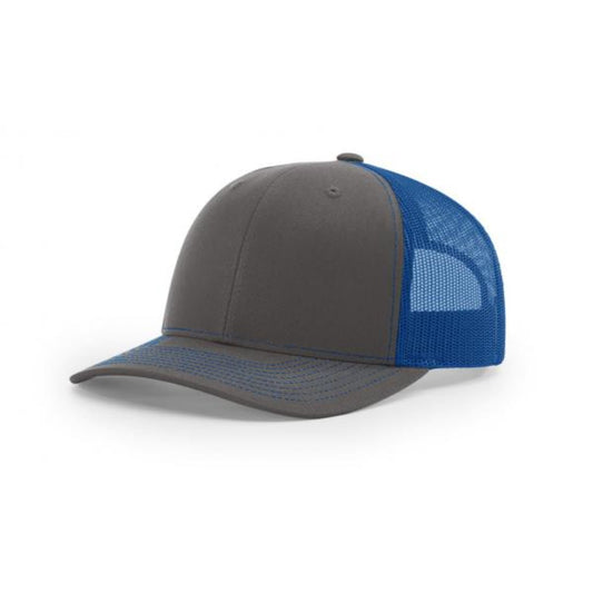 Blank Charcoal/Royal Blue Richardson 112 Hat