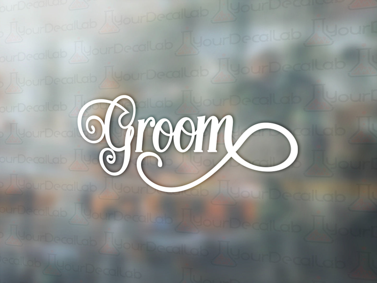 Groom Wedding Decal - Many Colors & Sizes