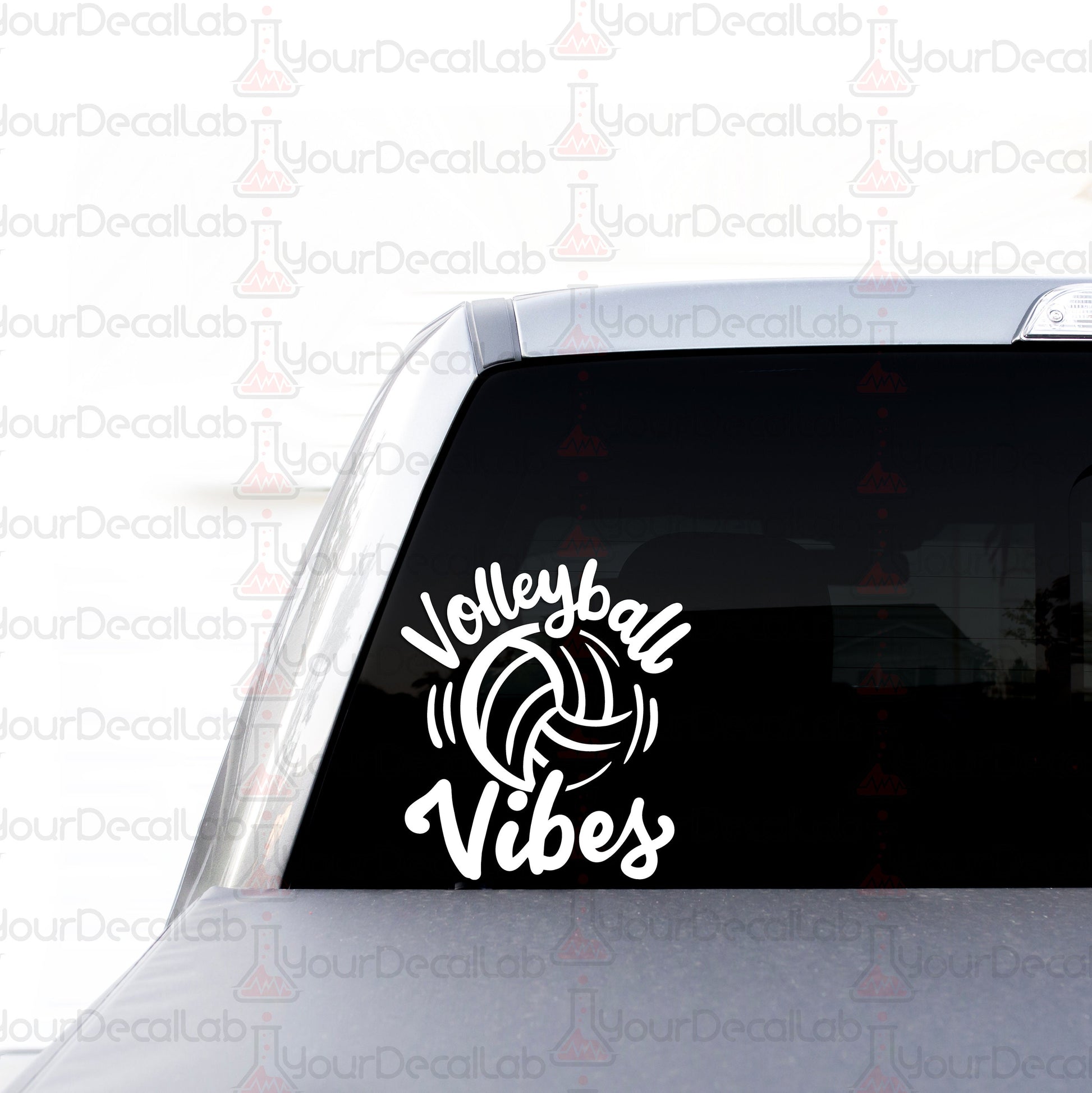 volleyball vibes decal sticker on the back of a car