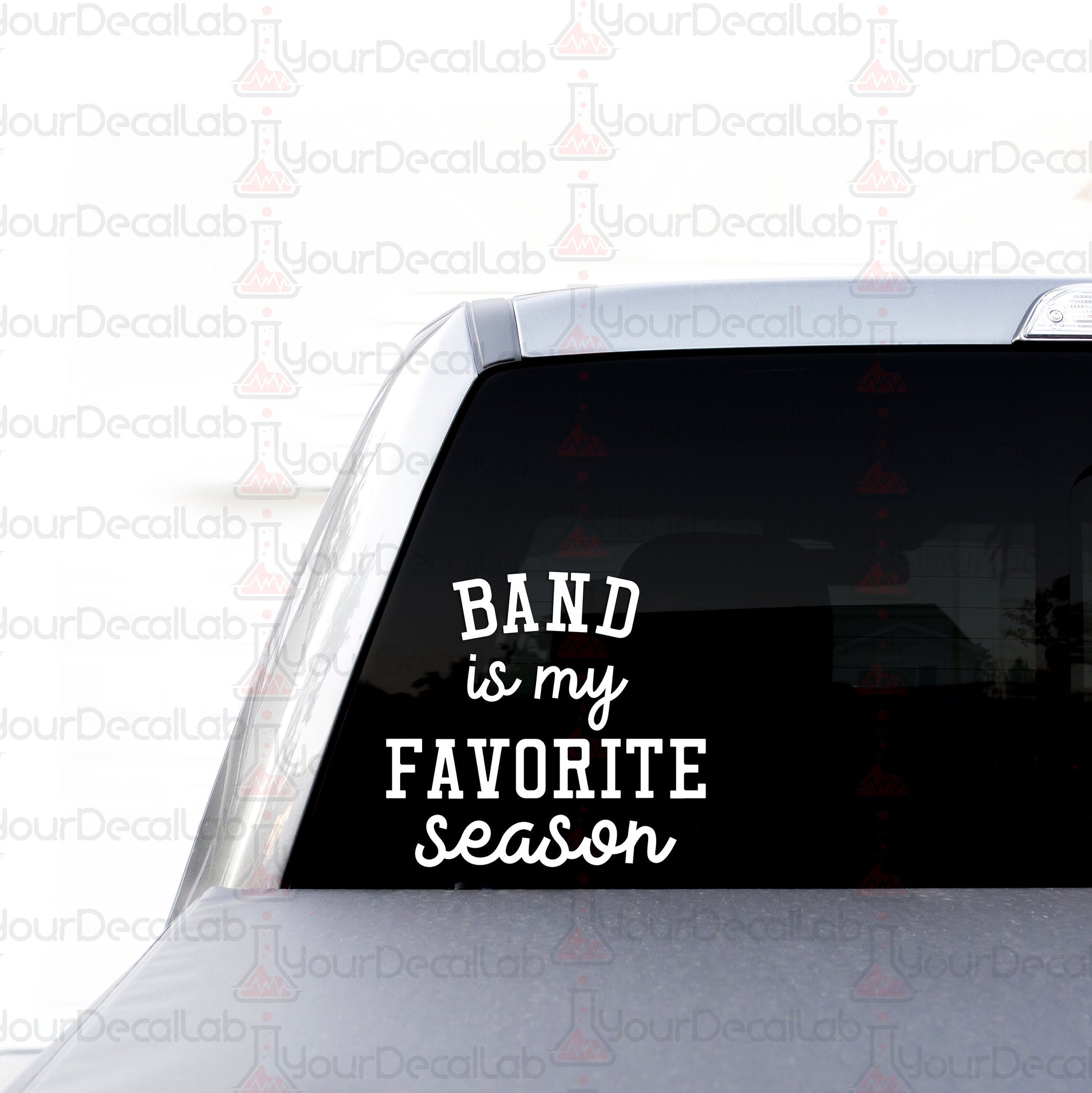 a sticker that says band is my favorite season