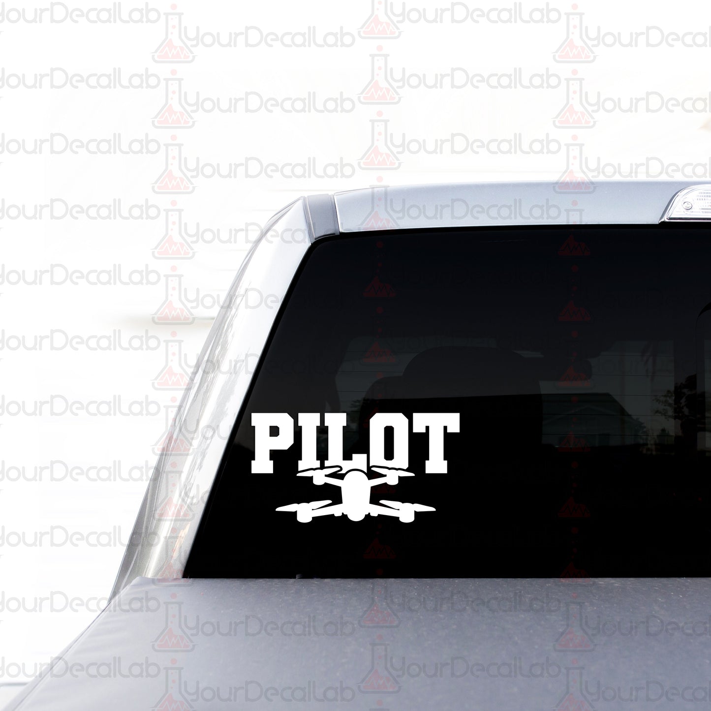 a sticker on the back of a car that says pilot