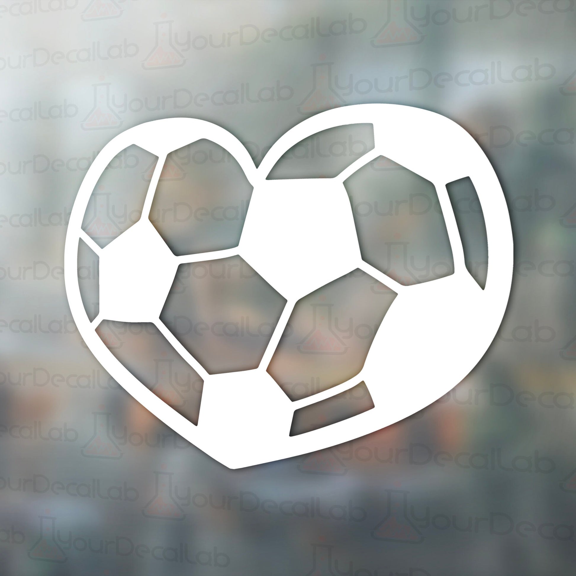 a soccer ball in the shape of a heart