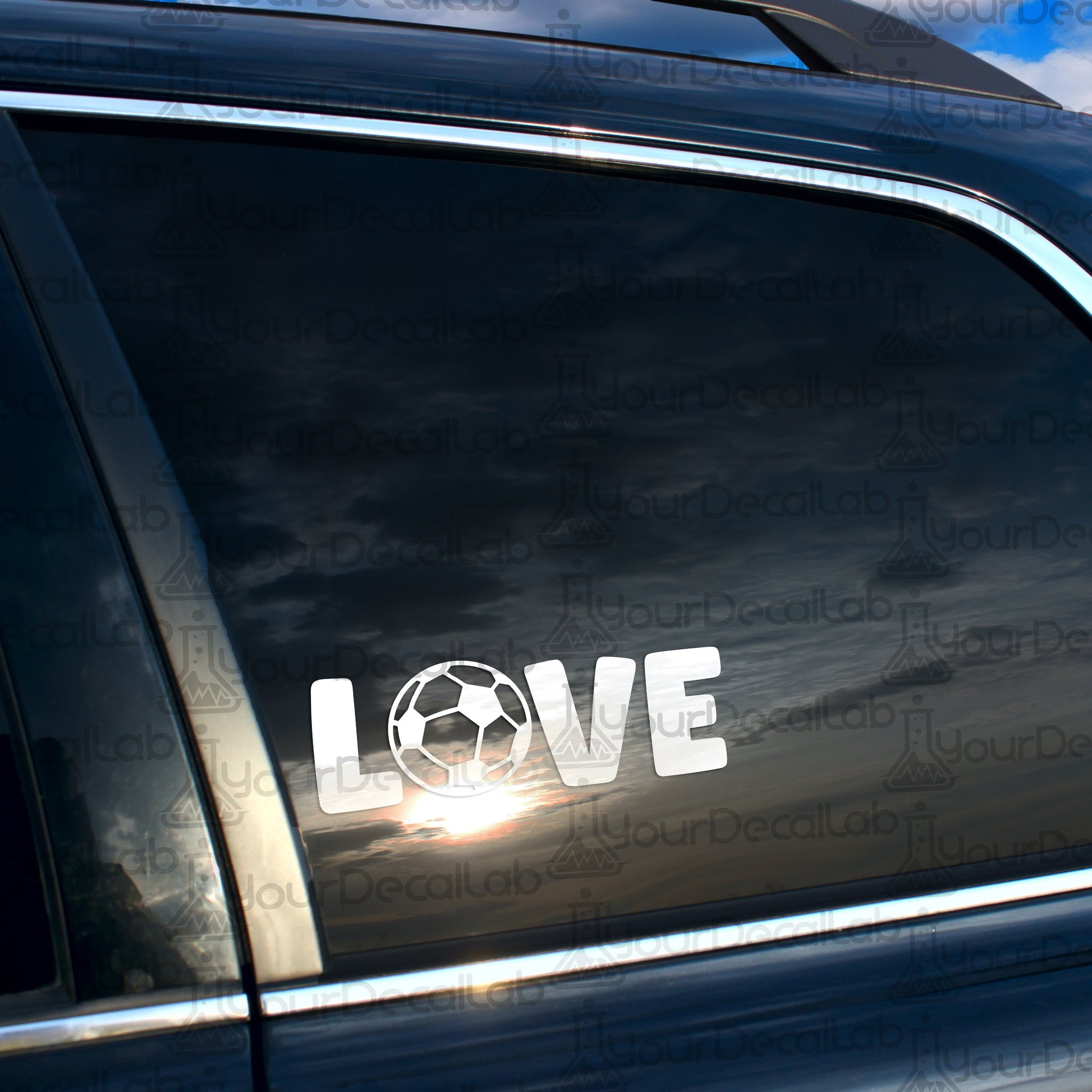 a car with the word love written on it