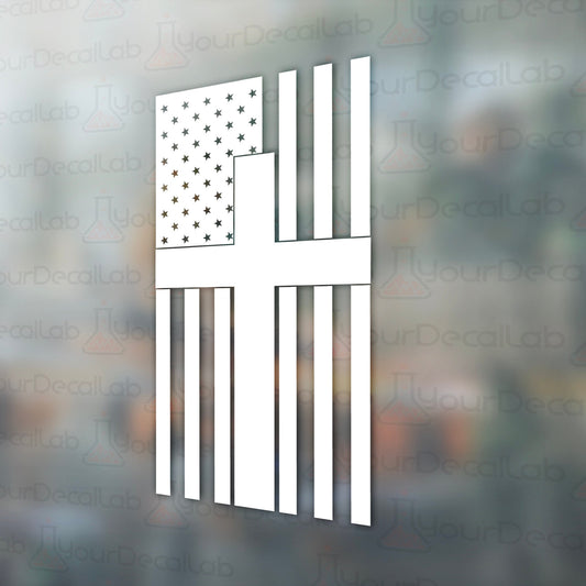a picture of a flag on a glass background